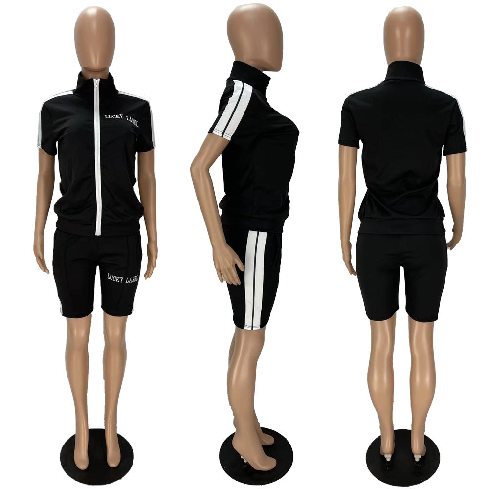 Sexy LUCKY LABEL Embroidery Tracksuit 2 Piece Sets