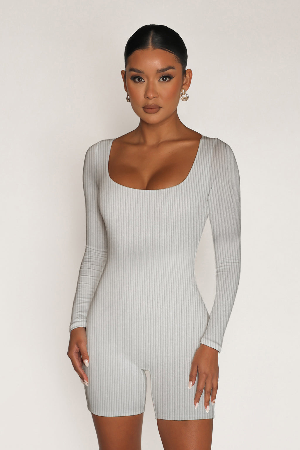 Sexy Ribber Square Neck Slim Romper