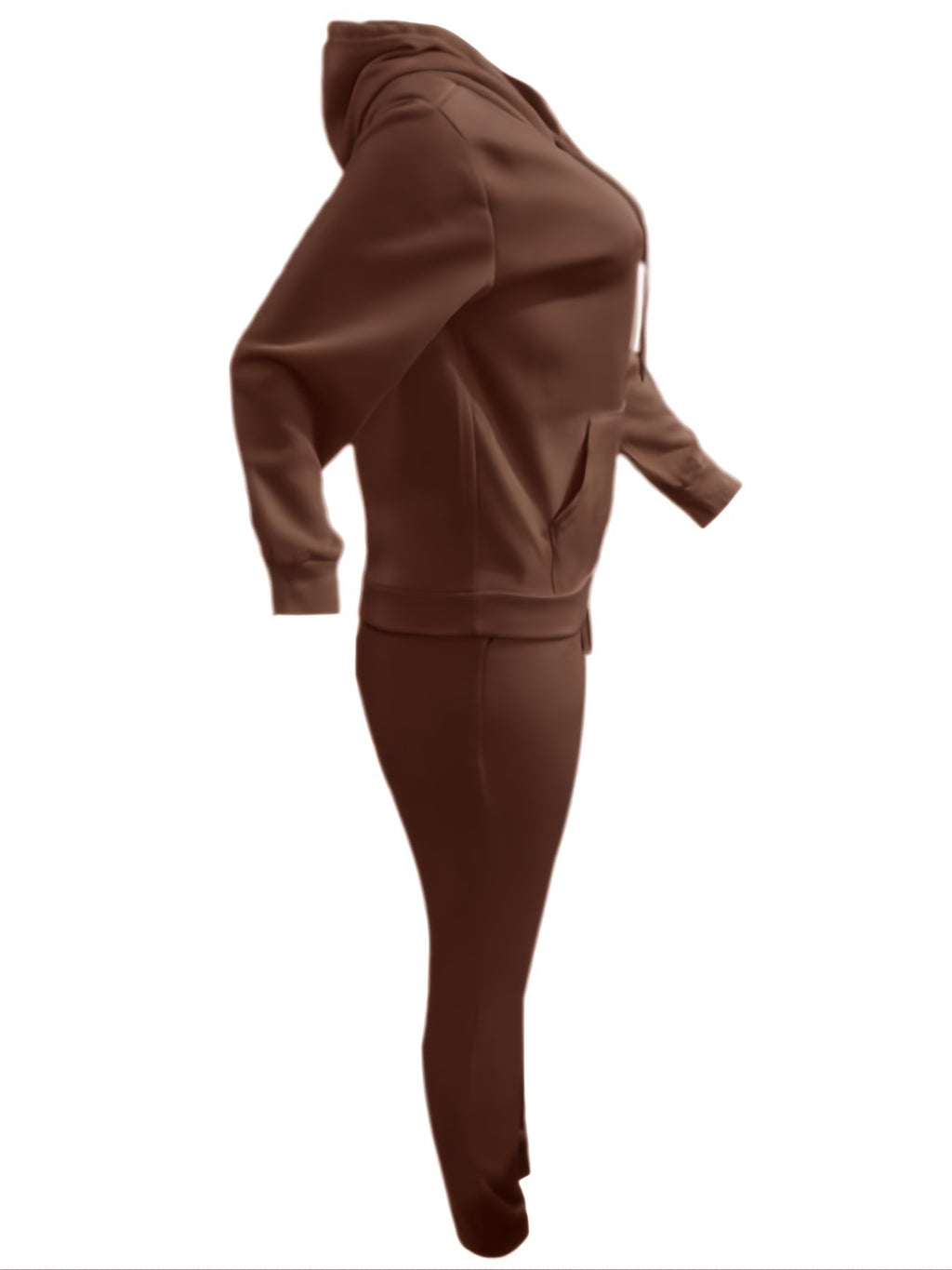 Sexy Padded Thick Hooded Sweatshirt Pants Casual Sports Set