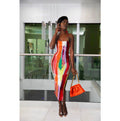 Sexy Sexy Printed Sleeveless Sling Midi Dress
