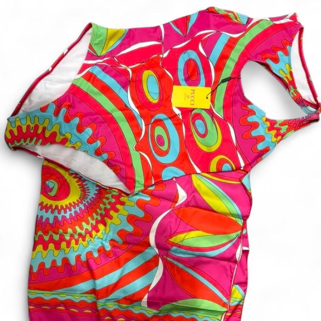 Pucci one piece swimsuit with Scarf wrap and tags