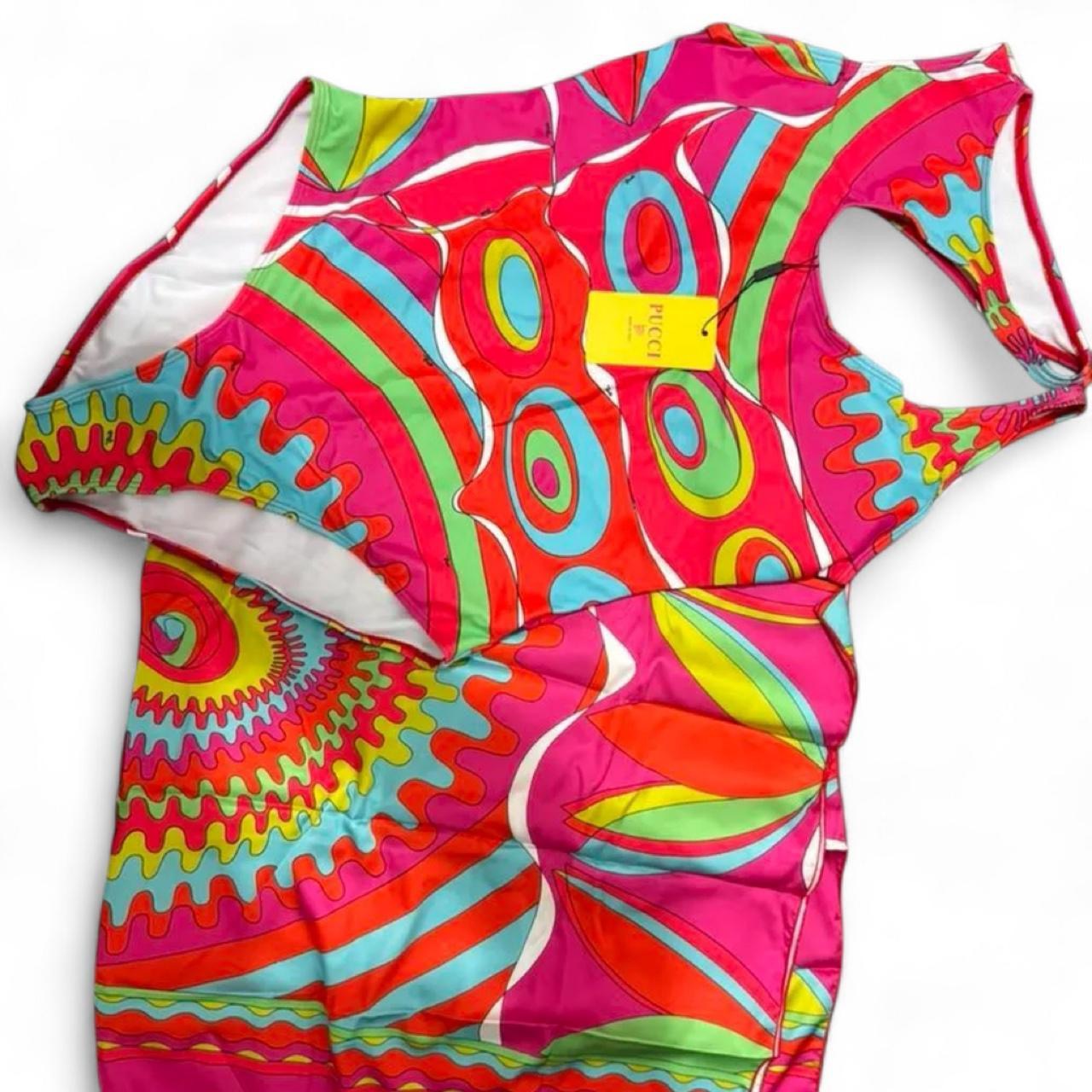 Pucci one piece swimsuit with Scarf wrap and tags