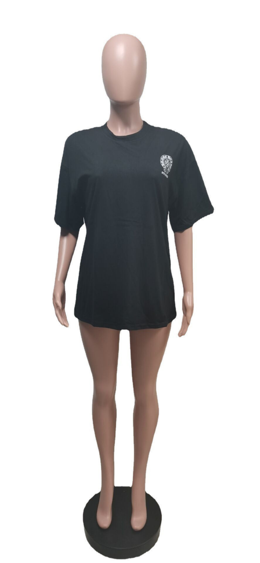 Sexy Casual Printed Short Sleeve O Neck T-Shirt Dress