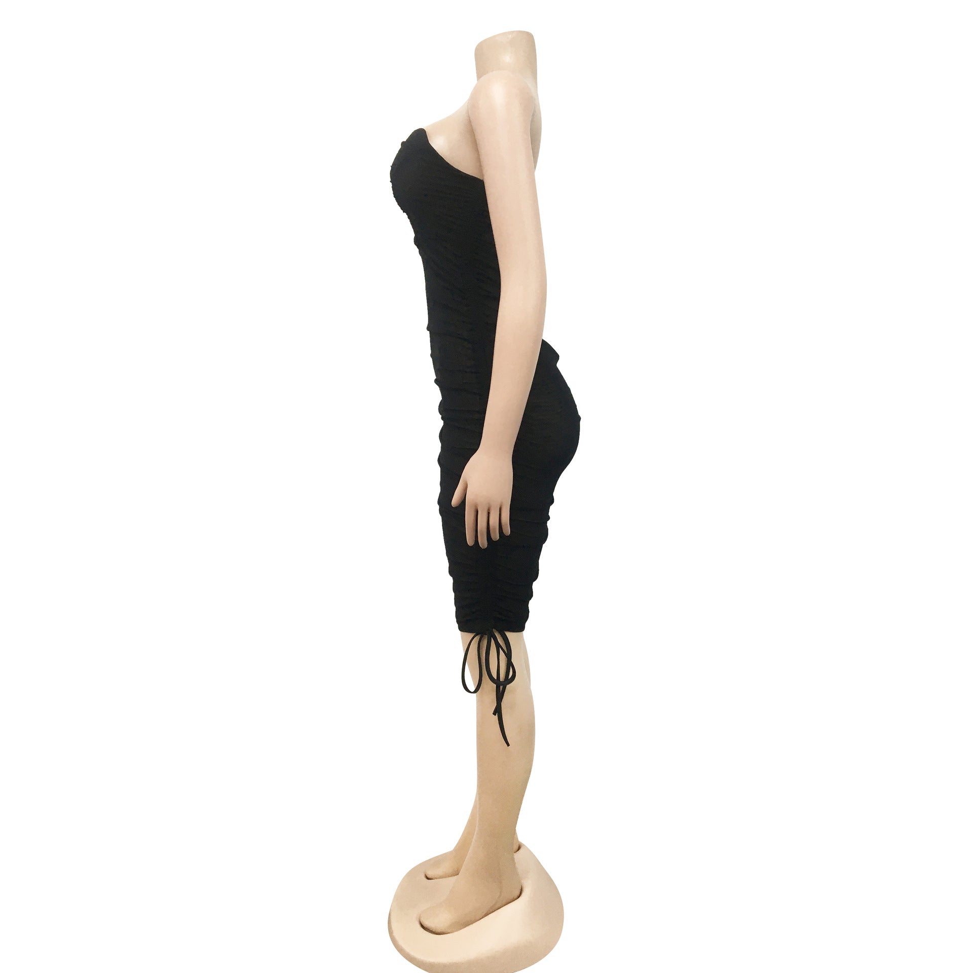 Sexy Sexy Mesh Strapless Bodycon Dress