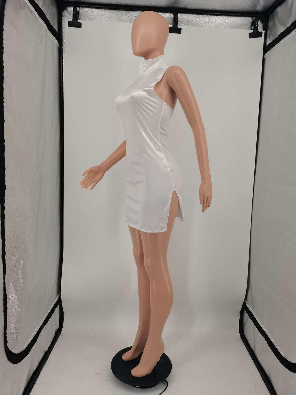 Sexy Sexy Solid Backless Mini Club Dress