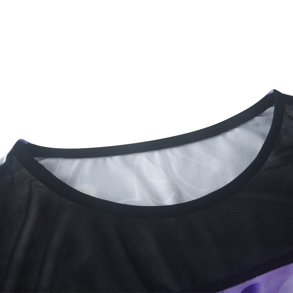 Sexy Sexy Mesh Patchwork Long Sleeve Club Dress