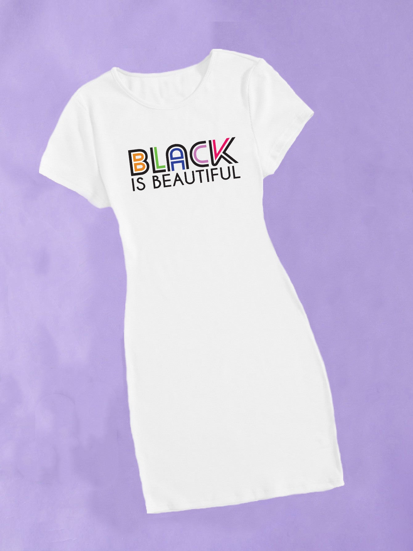 Sexy Casual Printed Short Sleeve O Neck T-Shirt Dress