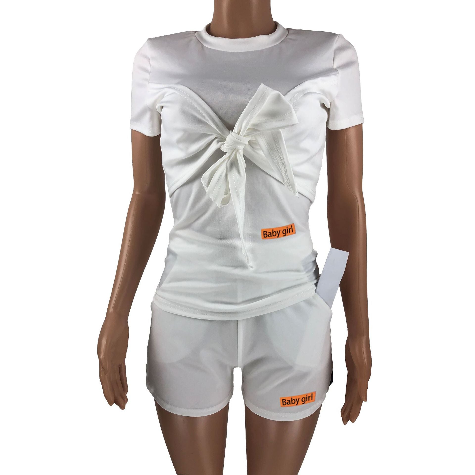 Sexy Casual Short Sleeve Two Piece Shorts Set