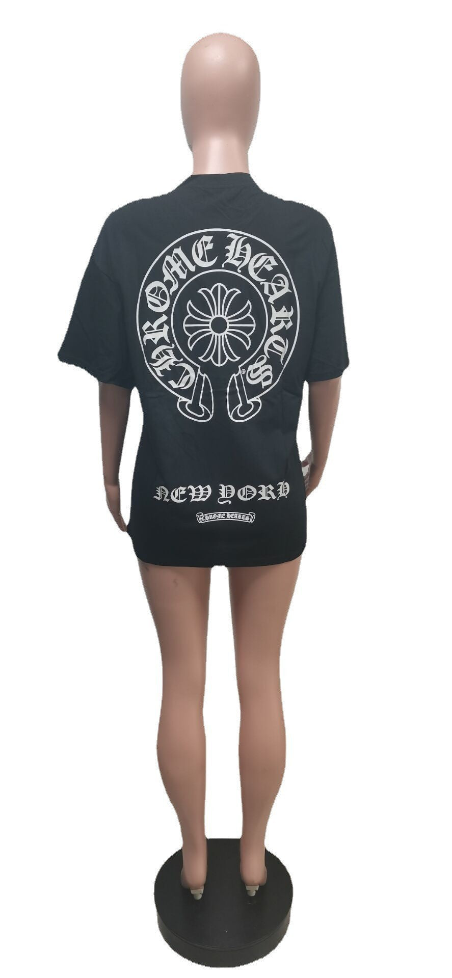 Sexy Casual Printed Short Sleeve O Neck T-Shirt Dress