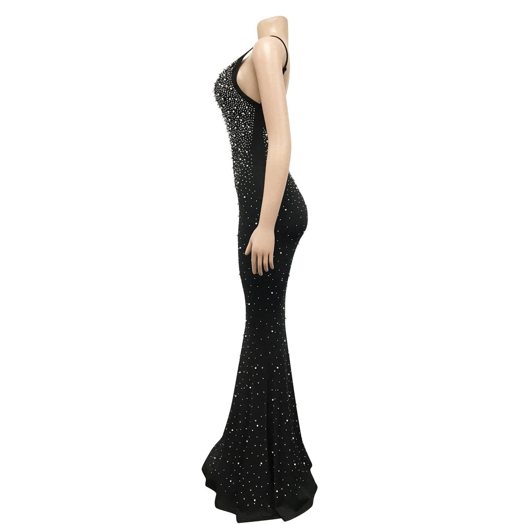 Sexy Sexy Hot Drilling Backless Sling Evening Dress