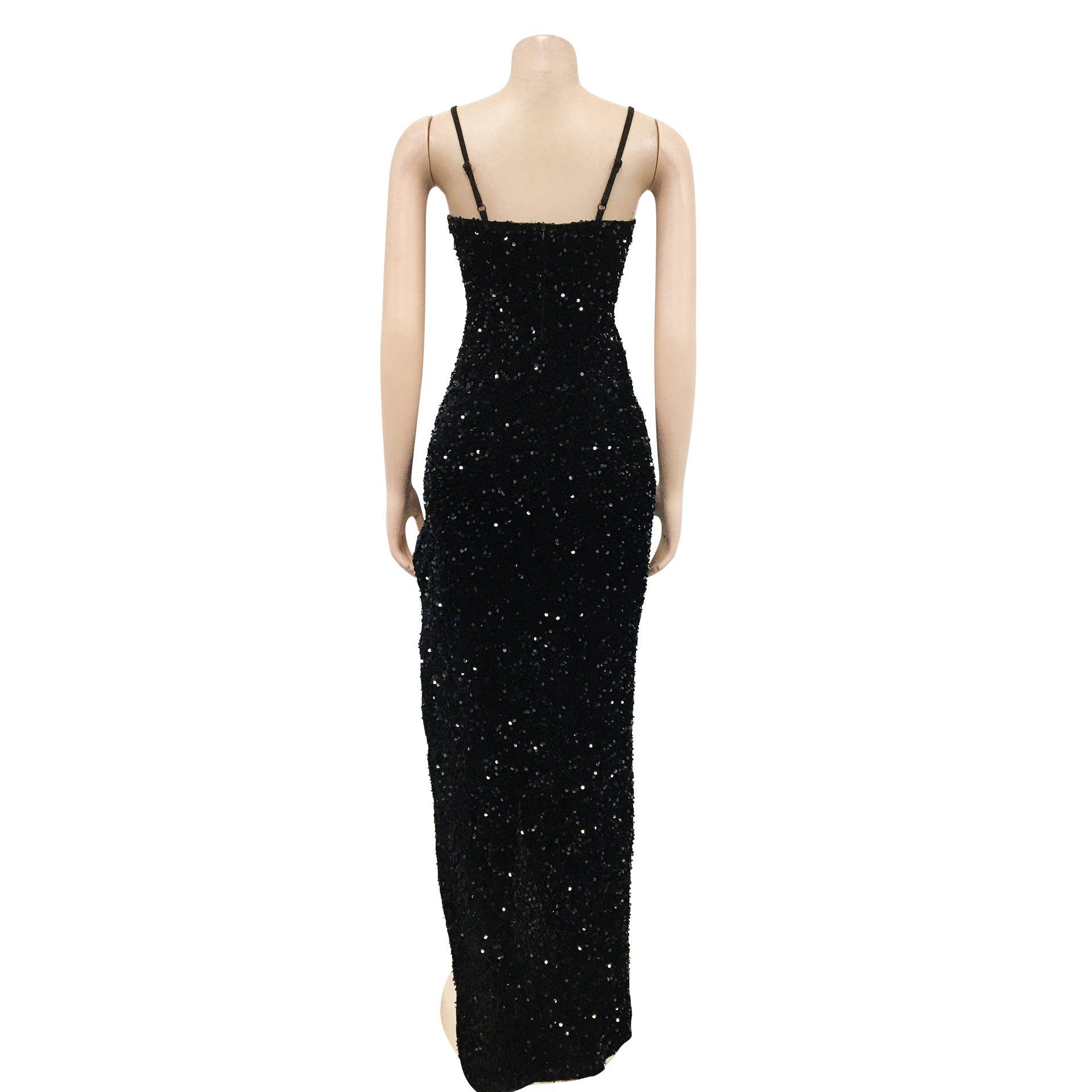 Sexy Sexy Sequin High Split Sling Long Evening Dress