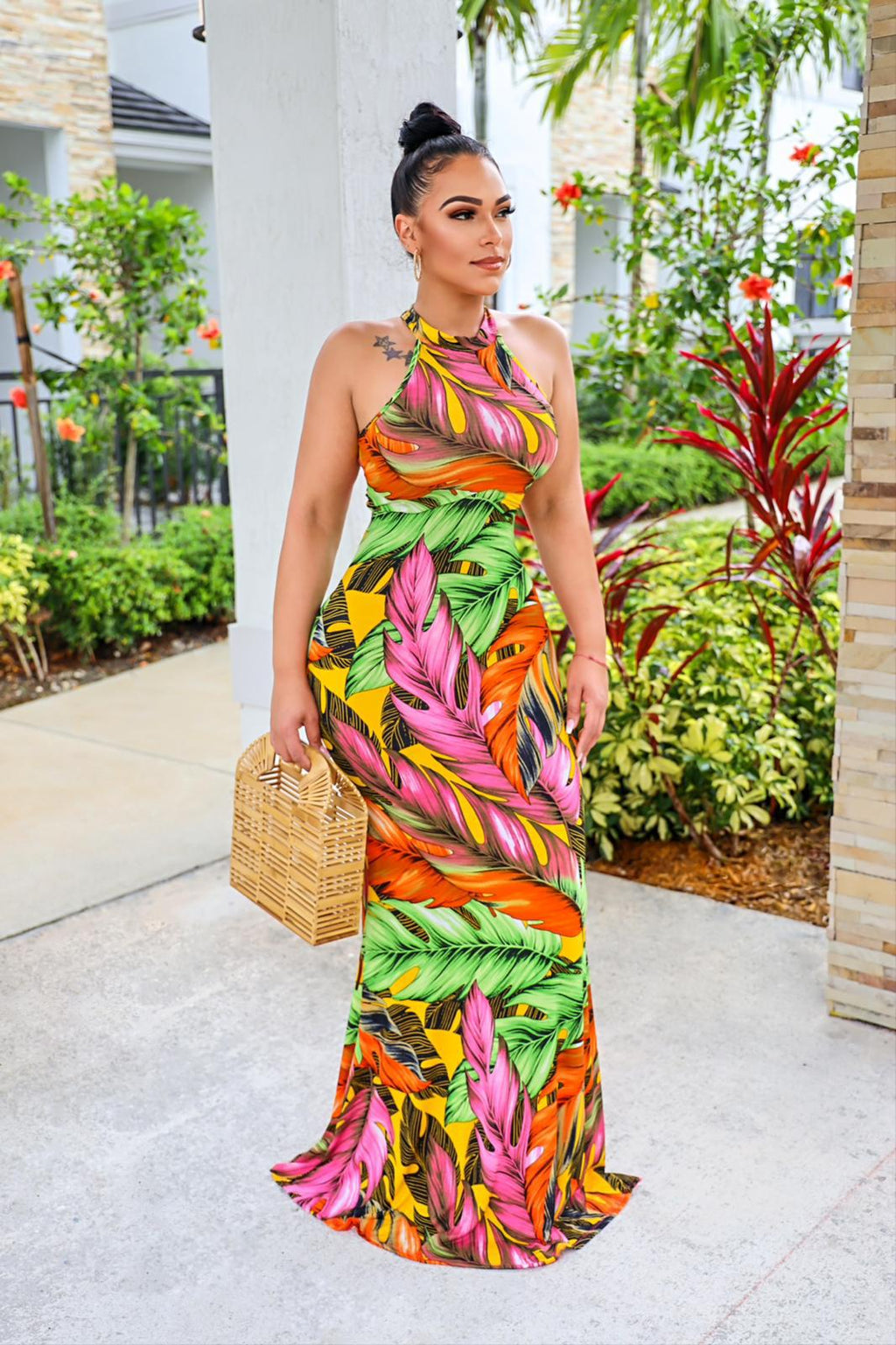 Sexy Sexy Printed Sleeveless Maxi Dress