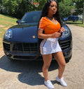 Sexy Casual T Shirt And Mini Skirt Two Piece Sets
