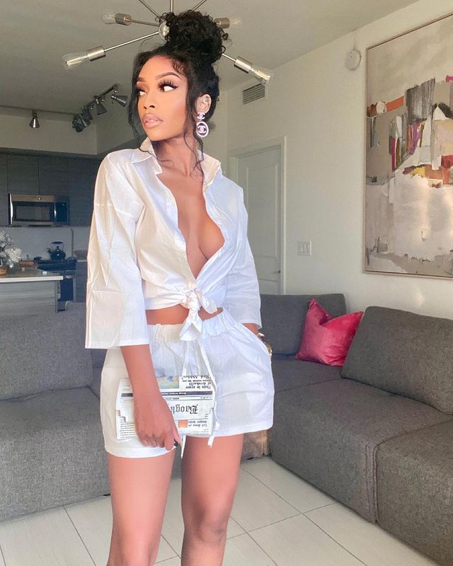 Sexy Solid Shirt Top And Shorts Two Piece Sets