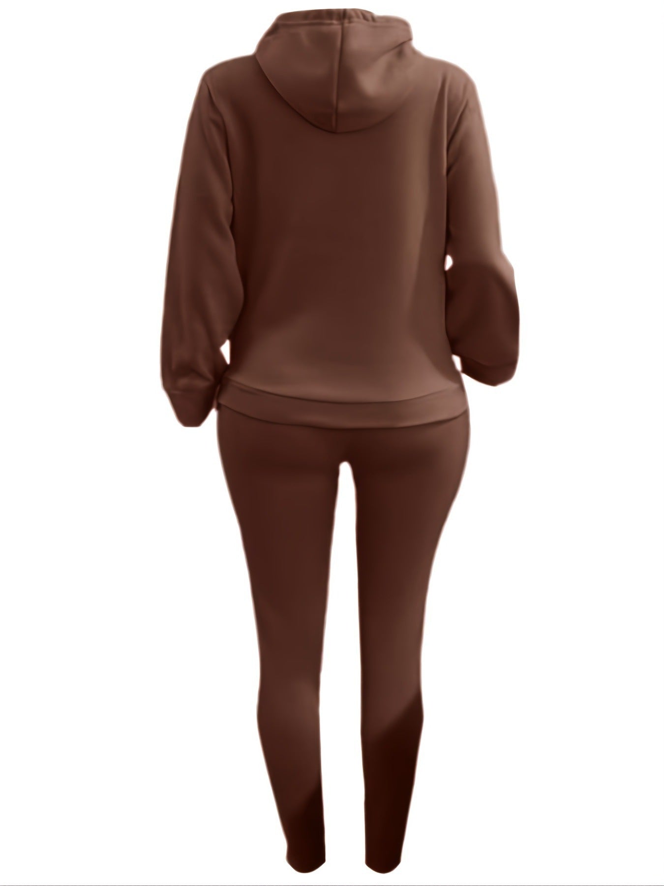 Sexy Padded Thick Hooded Sweatshirt Pants Casual Sports Set