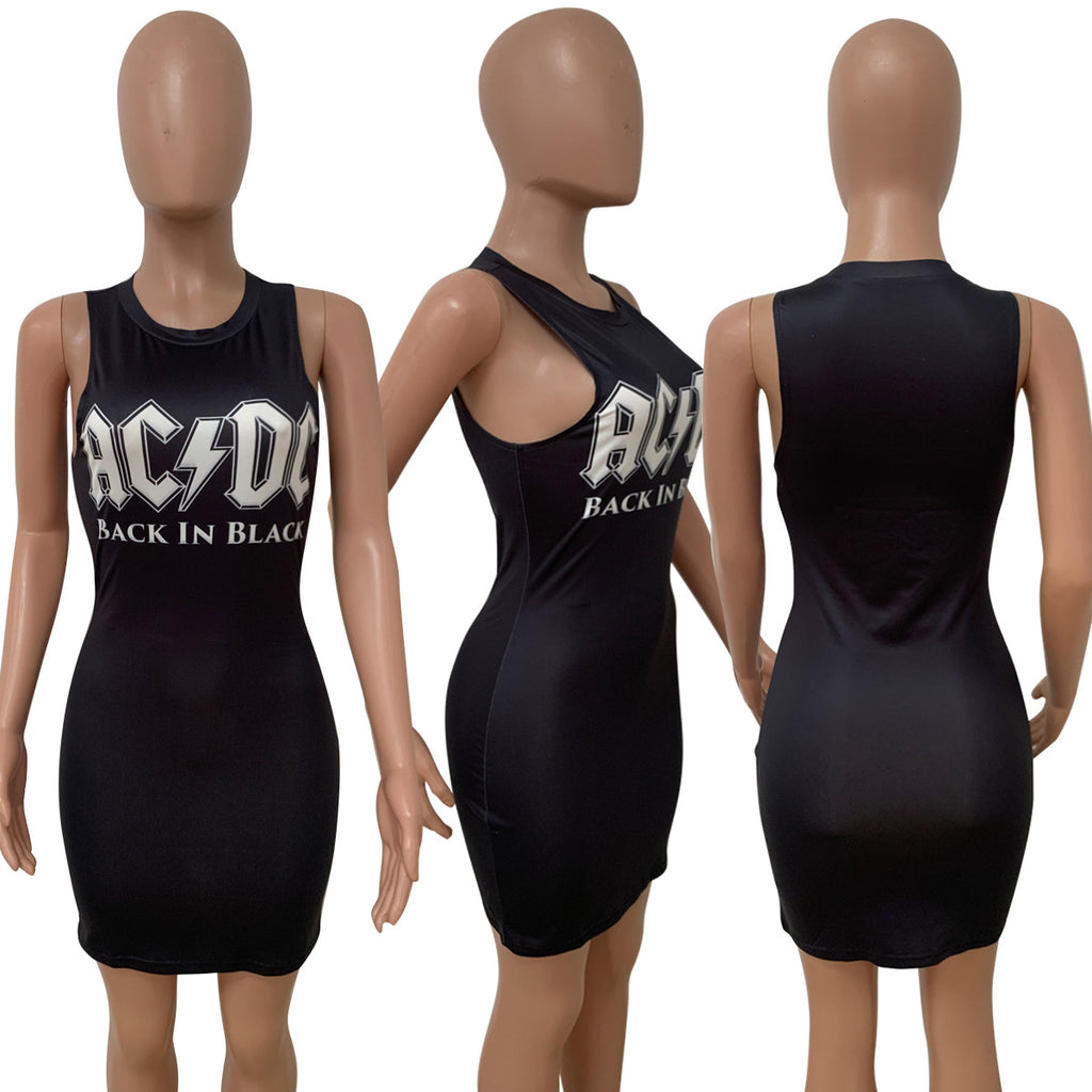 Sexy Casual Printed Sleeveless Mini Dress