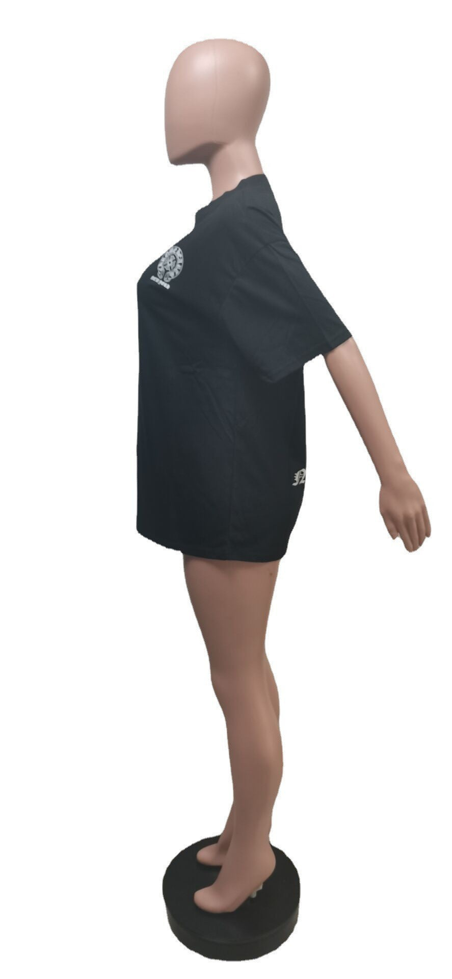 Sexy Casual Printed Short Sleeve O Neck T-Shirt Dress