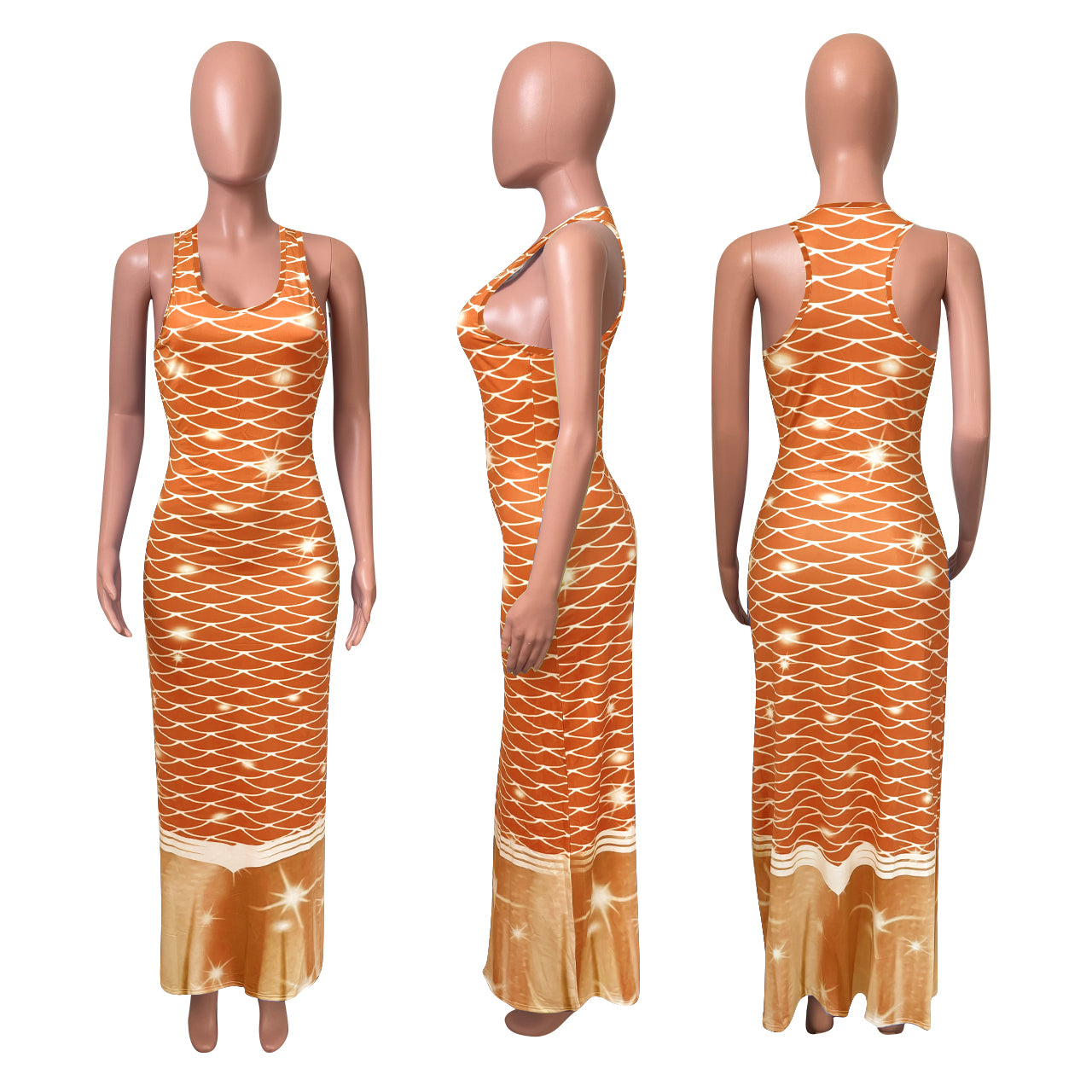 Sexy Casual Printed Sleeveless Maxi Dress
