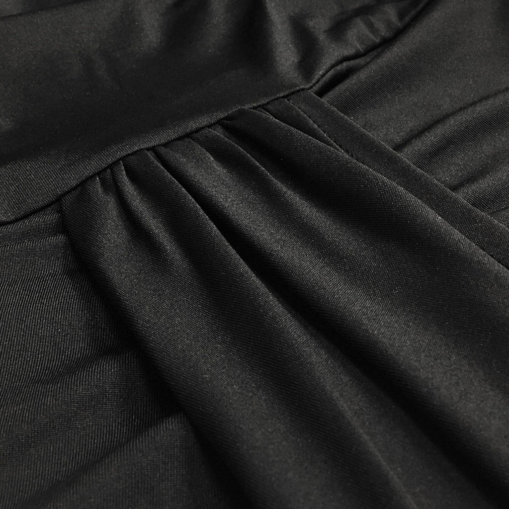 Sexy Solid Short Sleeve Irregular Bodycon Dress