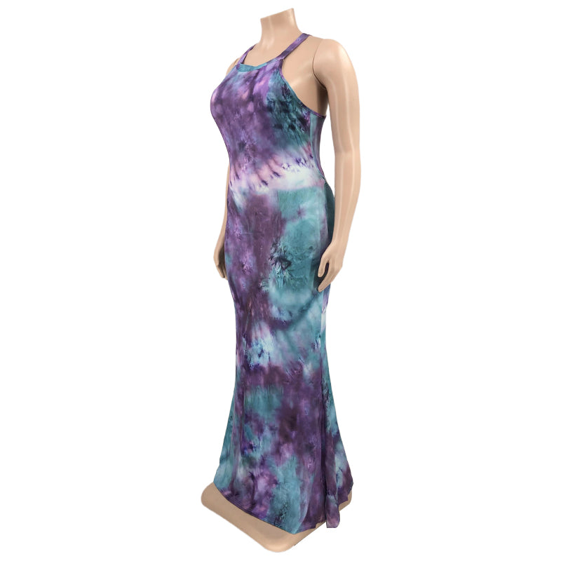 Sexy Sexy Printed Sleeveless Maxi Dress