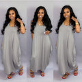 Sexy Solid Sleeveless Loose Maxi Dress