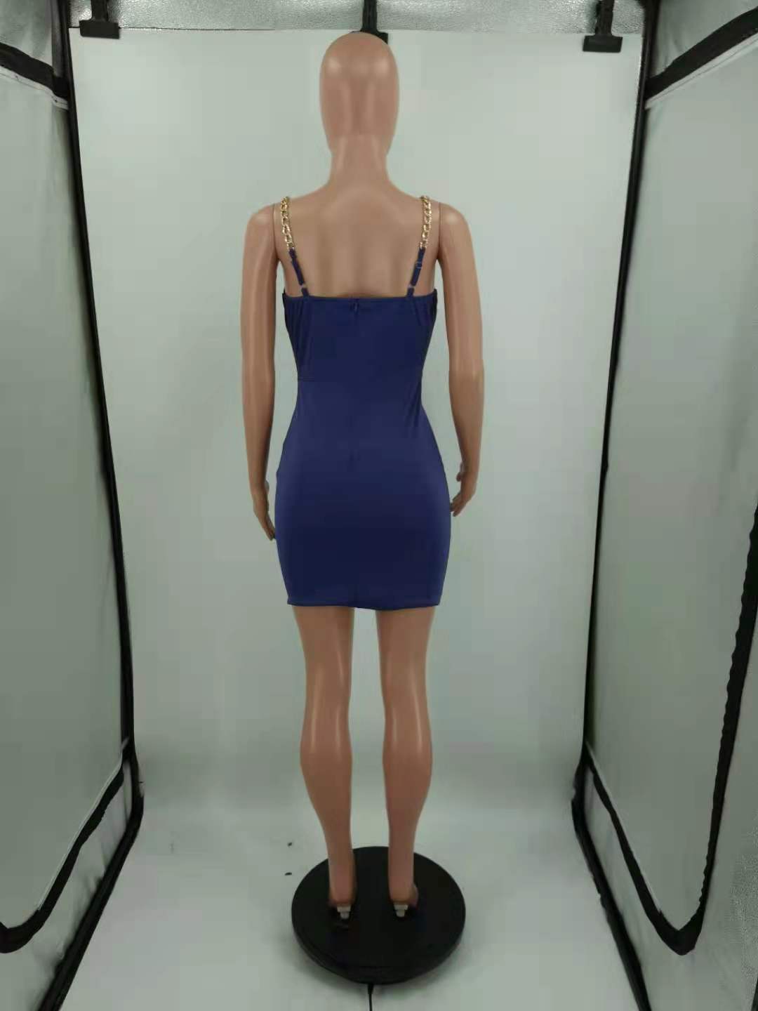 Sexy Sexy Chin Strap Slim Mini Dress