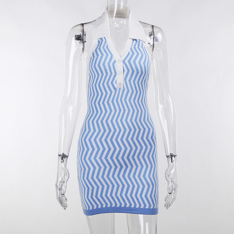 Sexy Sexy Halter Backless Bodycon Mini Dress