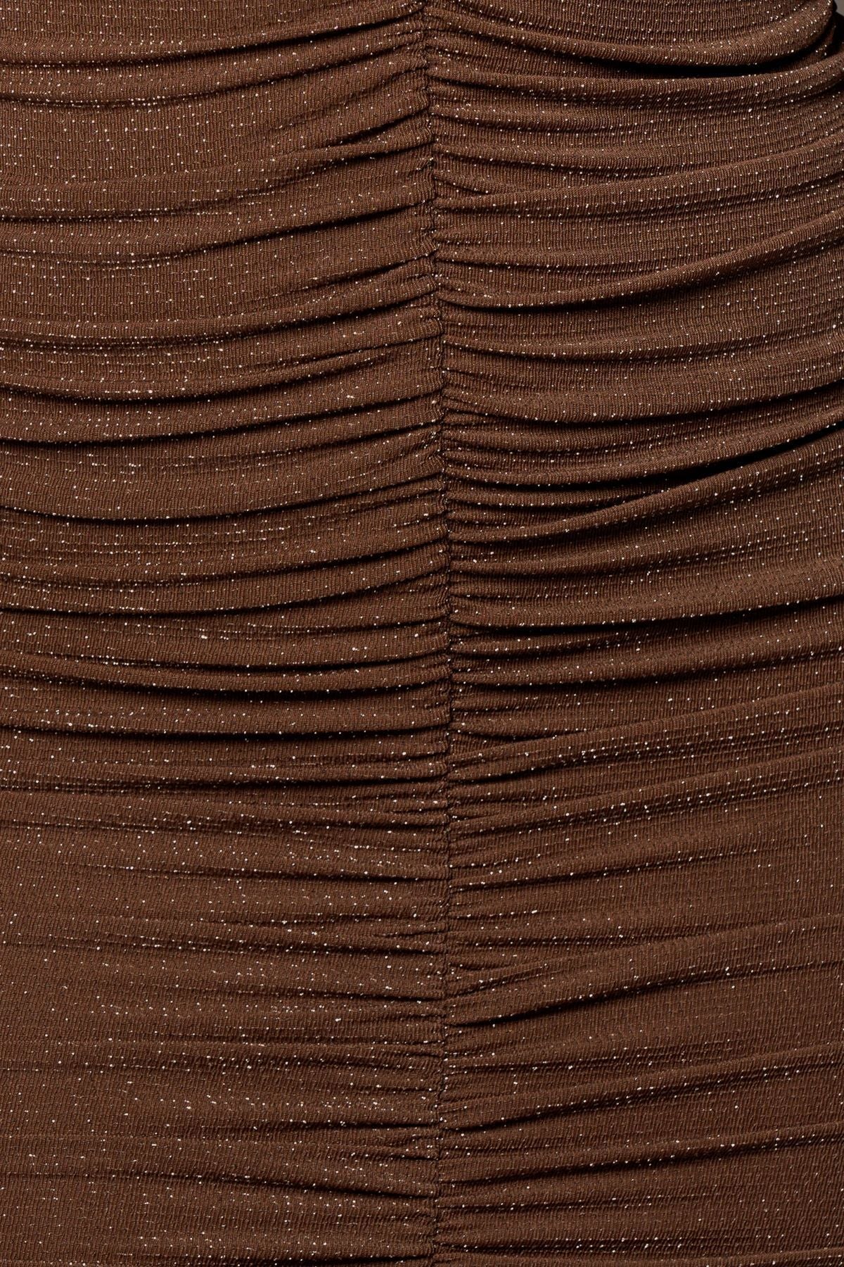 Sexy Shiny Ruched Spaghetti Strap Slim Midi Dress