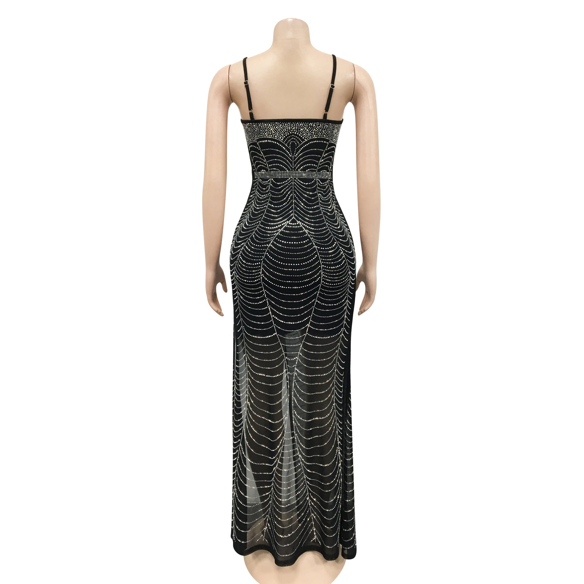 Sexy Hot Drilling High Split Long Evening Dress