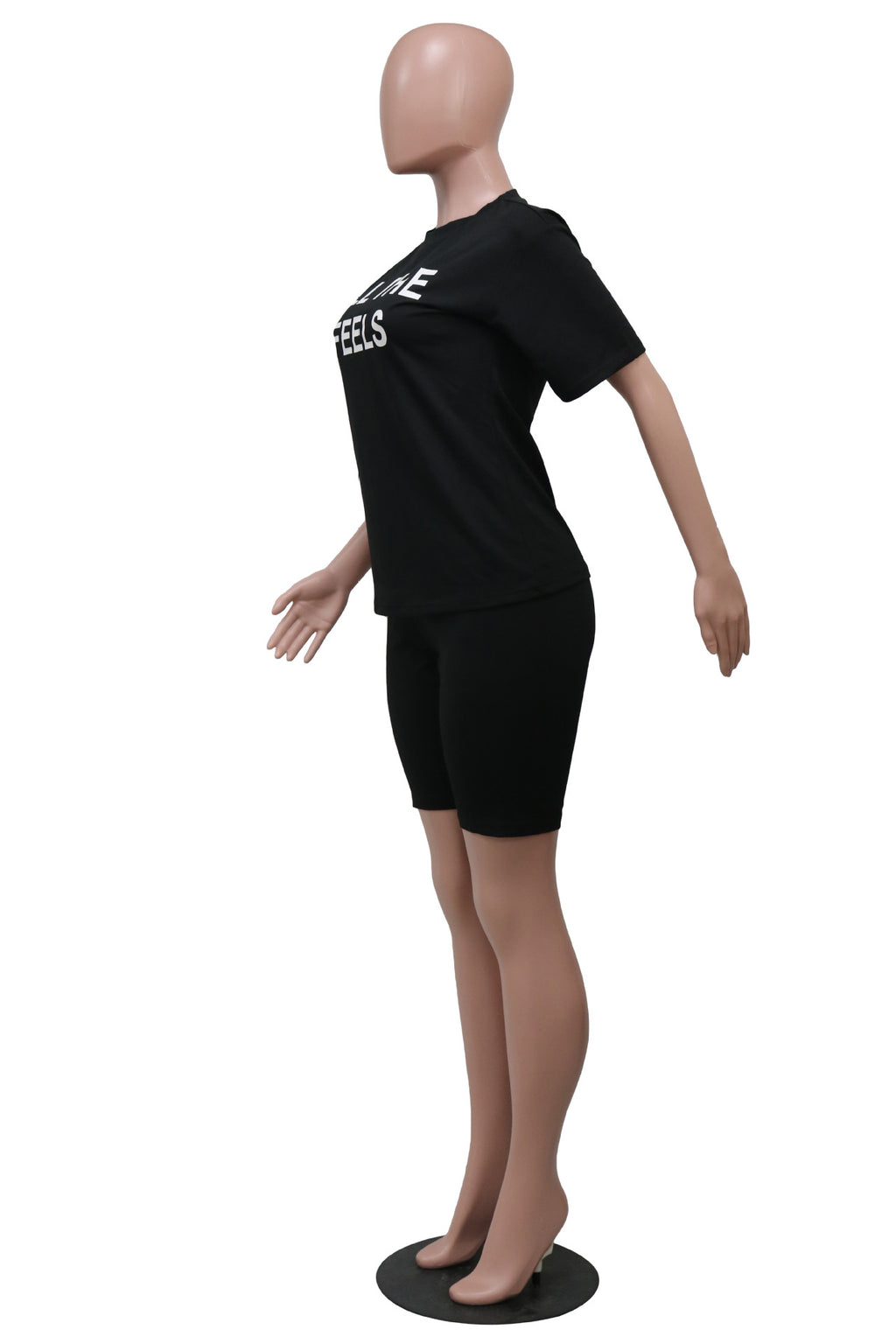 Sexy Casual O Neck T Shirt And Shorts Two Piece Set