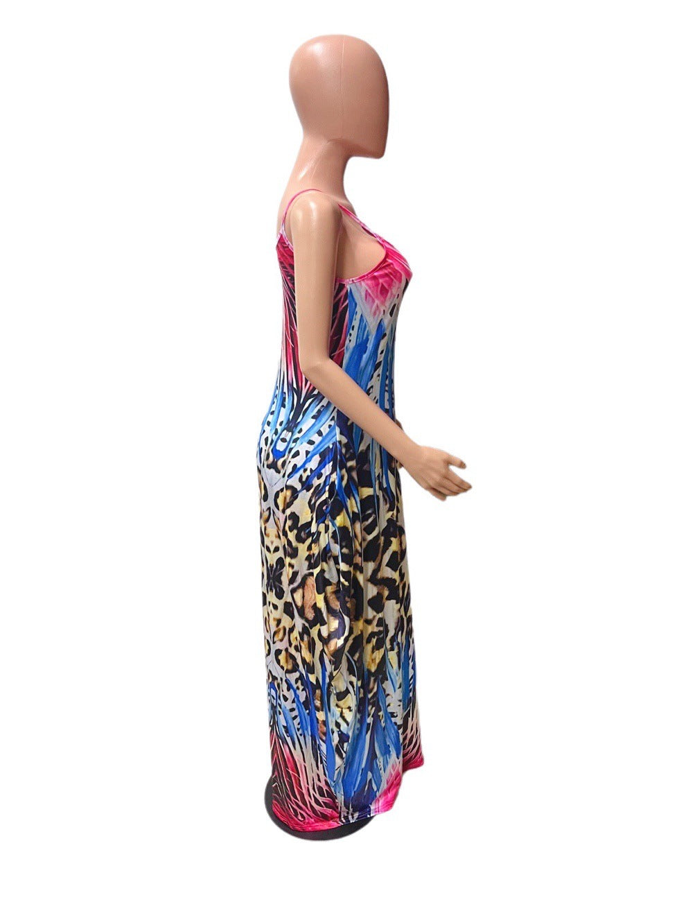 Sexy Sexy Printed Pockets Sling Maxi Dress