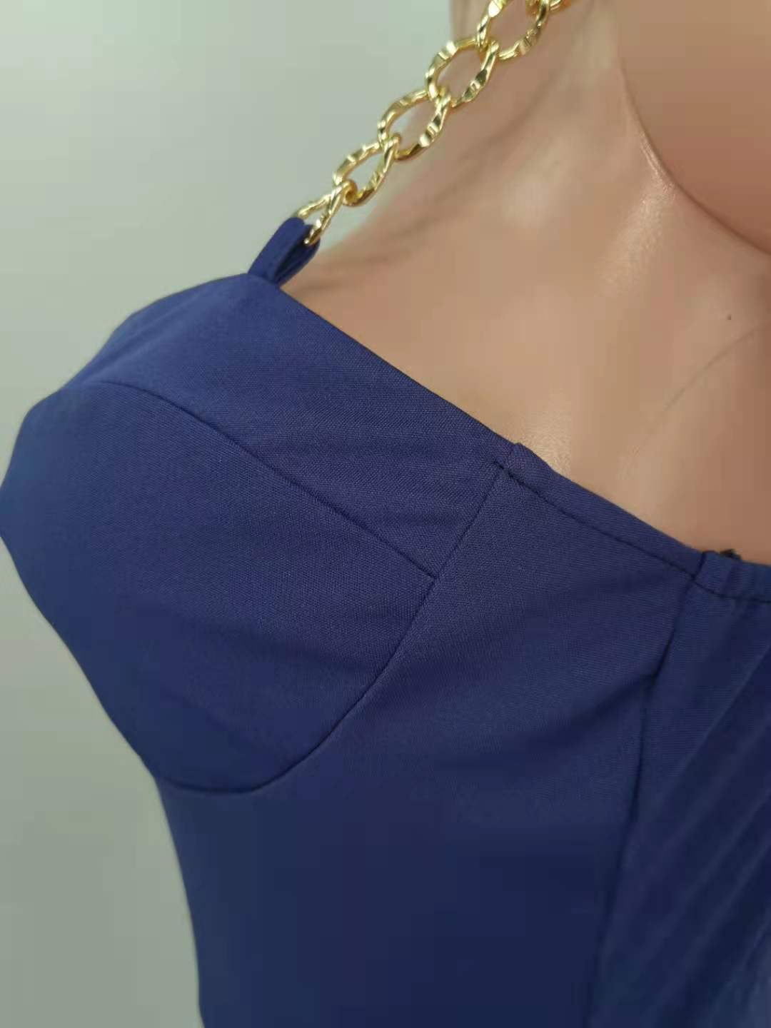 Sexy Sexy Chin Strap Slim Mini Dress