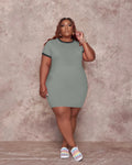 Sexy Plus Size Casual Short Sleeve O Neck Mini Dress