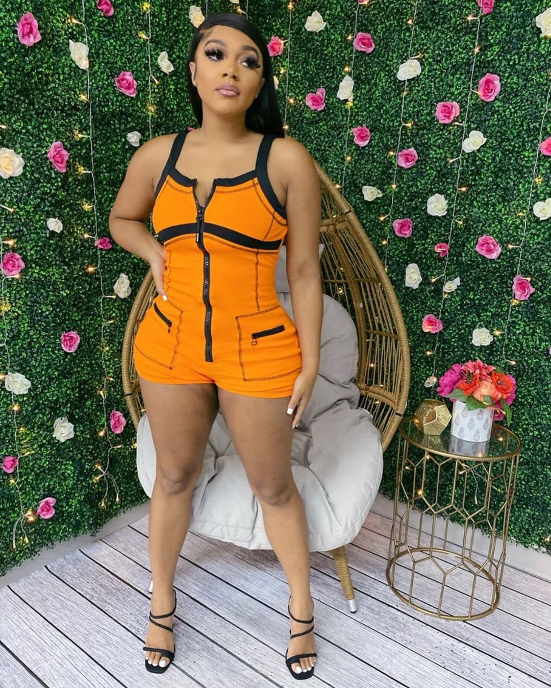 Sexy Sexy Sleeveless Zipper Romper