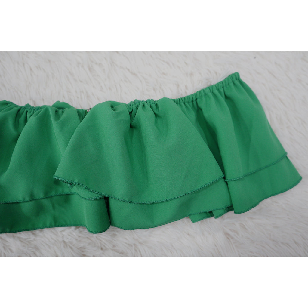Sexy Ruffle Off Shoulder Tops Skirt Two Piece Set