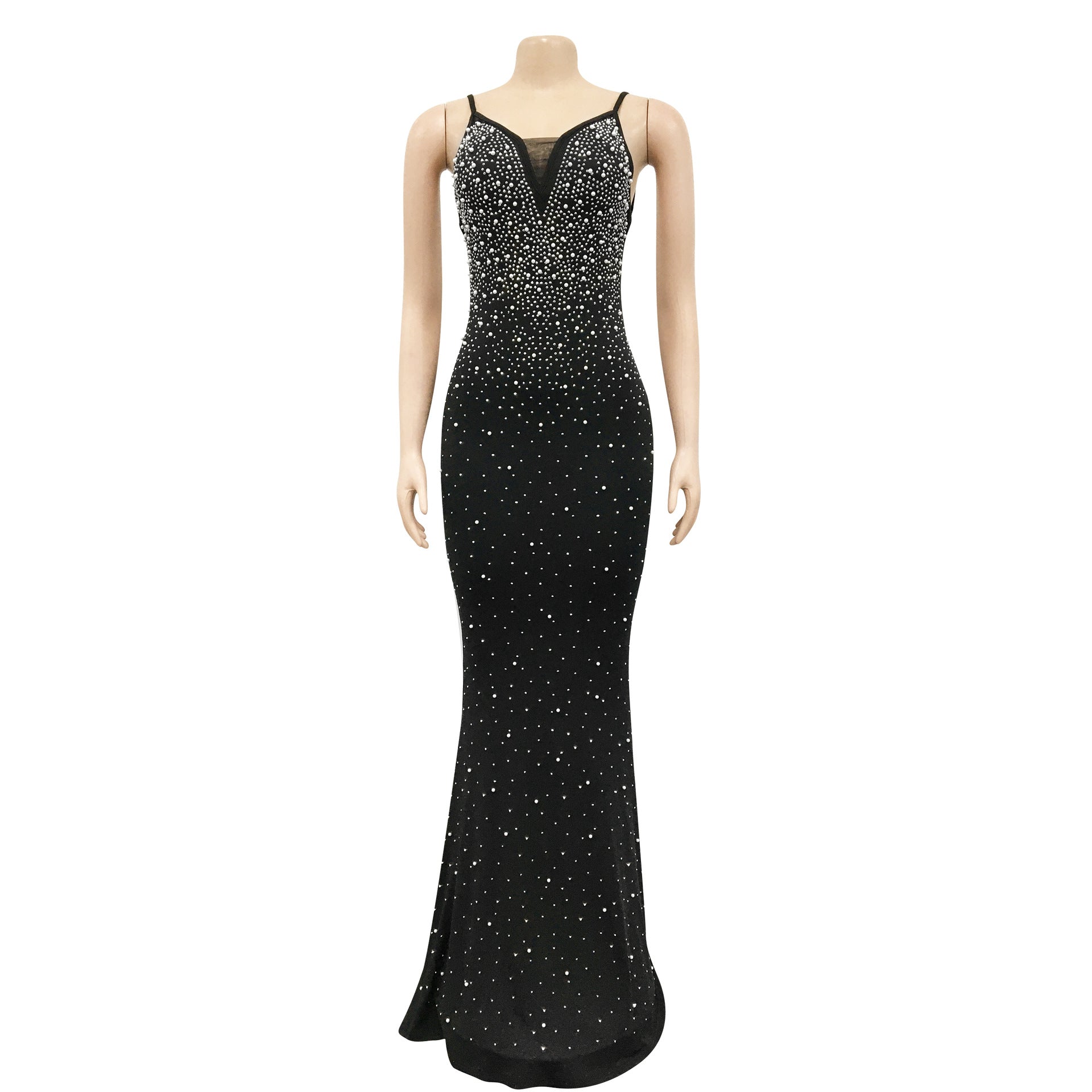 Sexy Sexy Hot Drilling Backless Sling Evening Dress