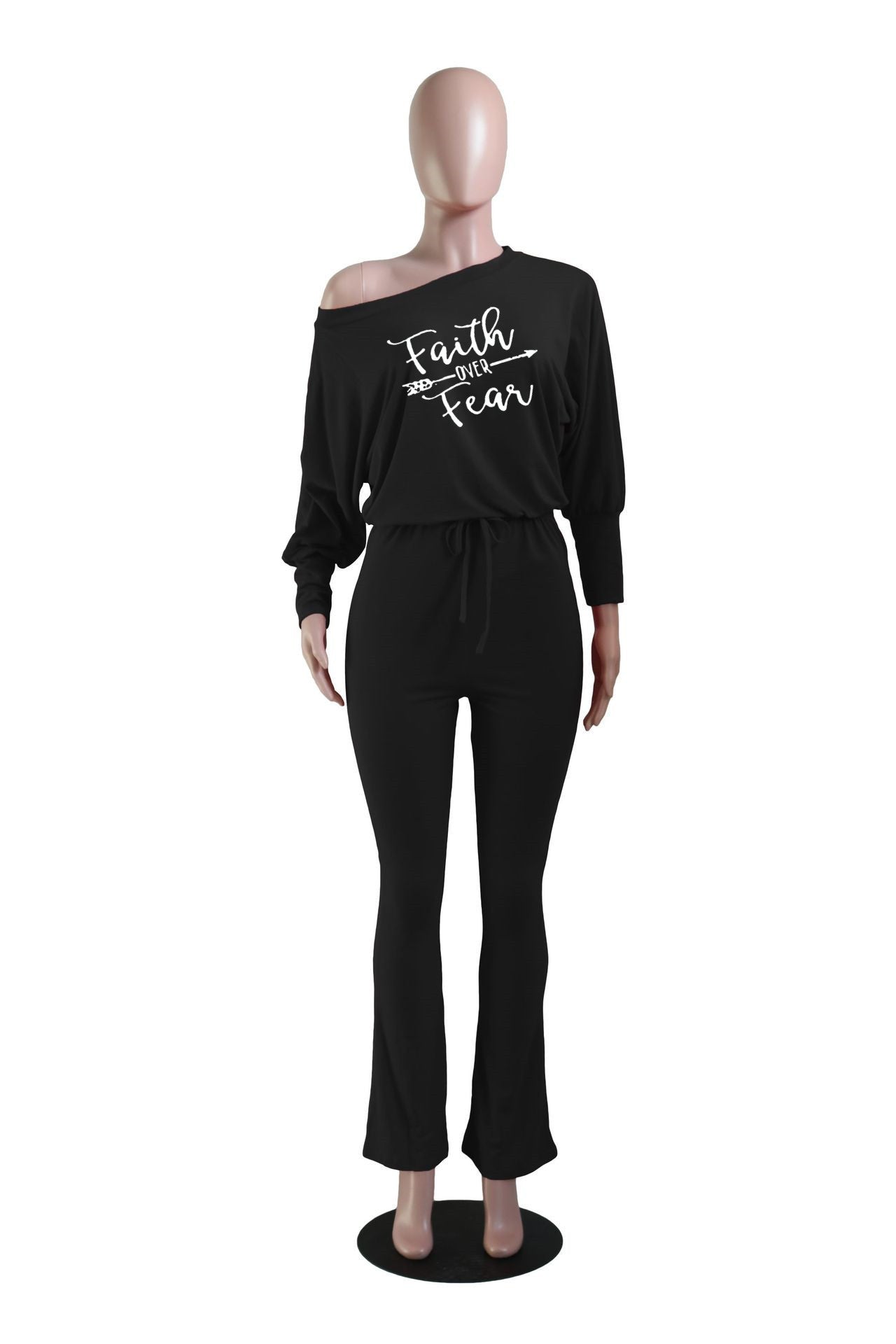 Sexy Casual Fashion Letter Print Jumpsuit