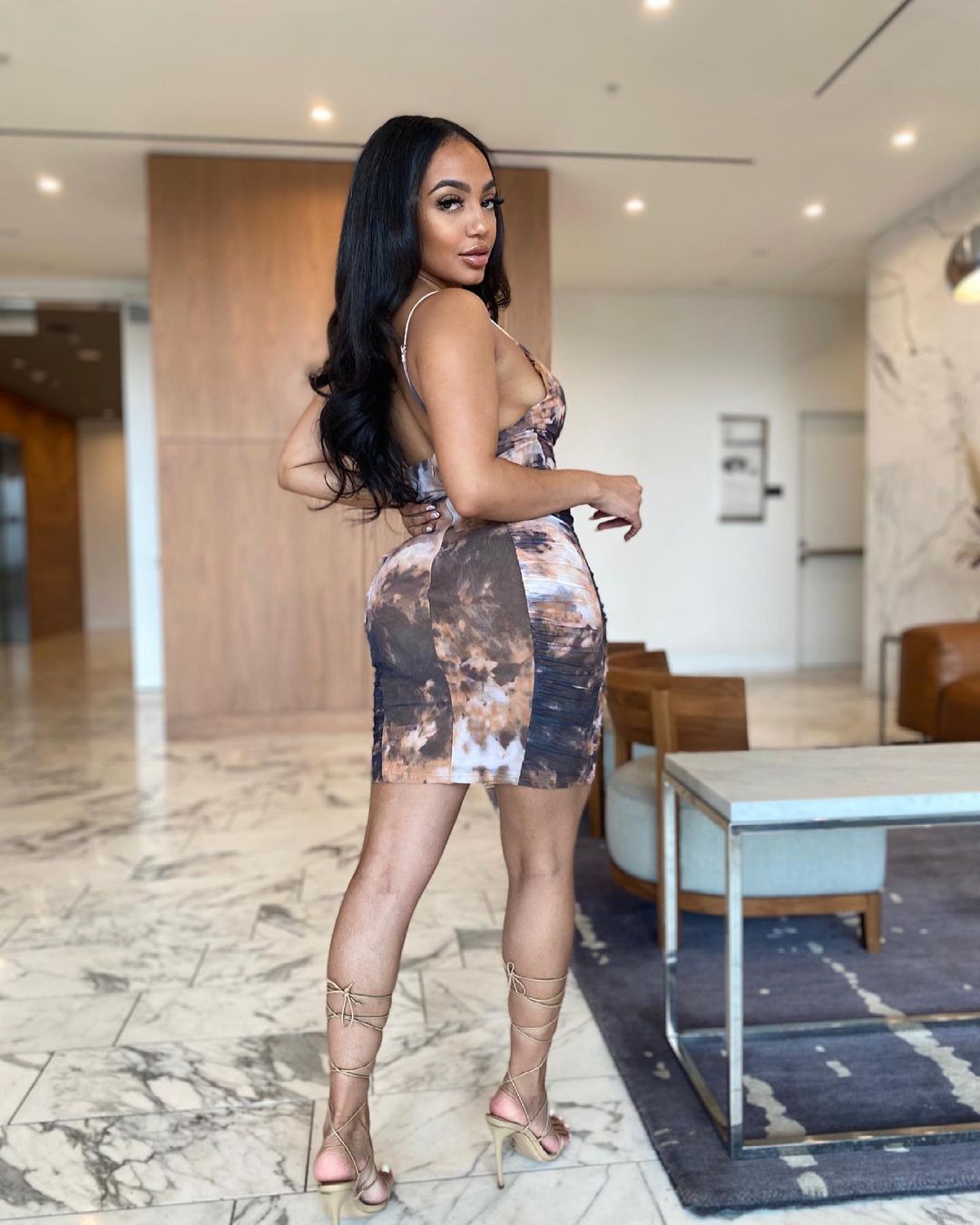 Sexy Sexy Sling Slim Print Dress