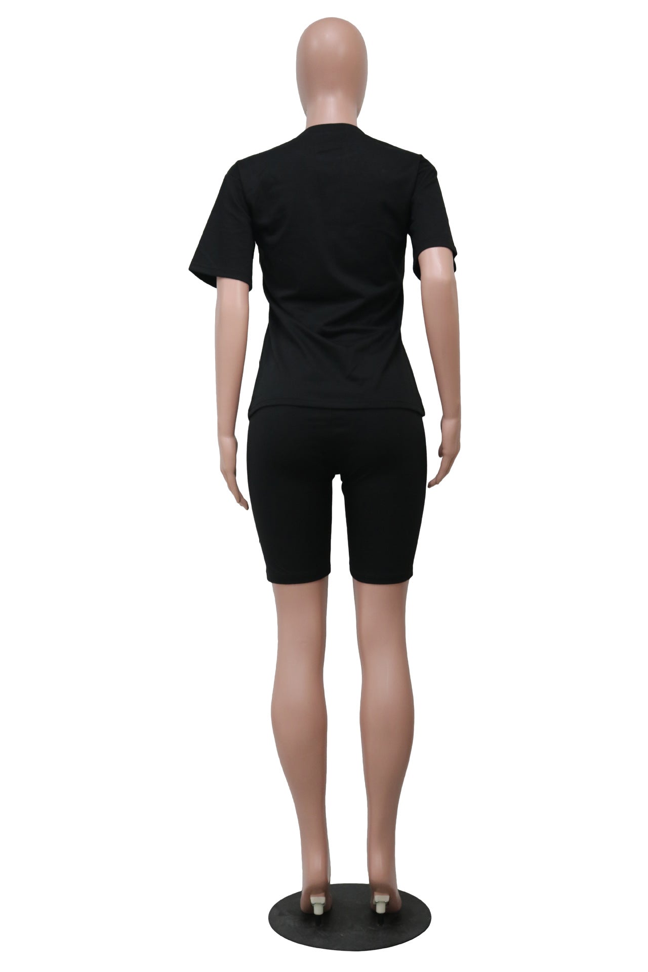 Sexy Casual O Neck T Shirt And Shorts Two Piece Set
