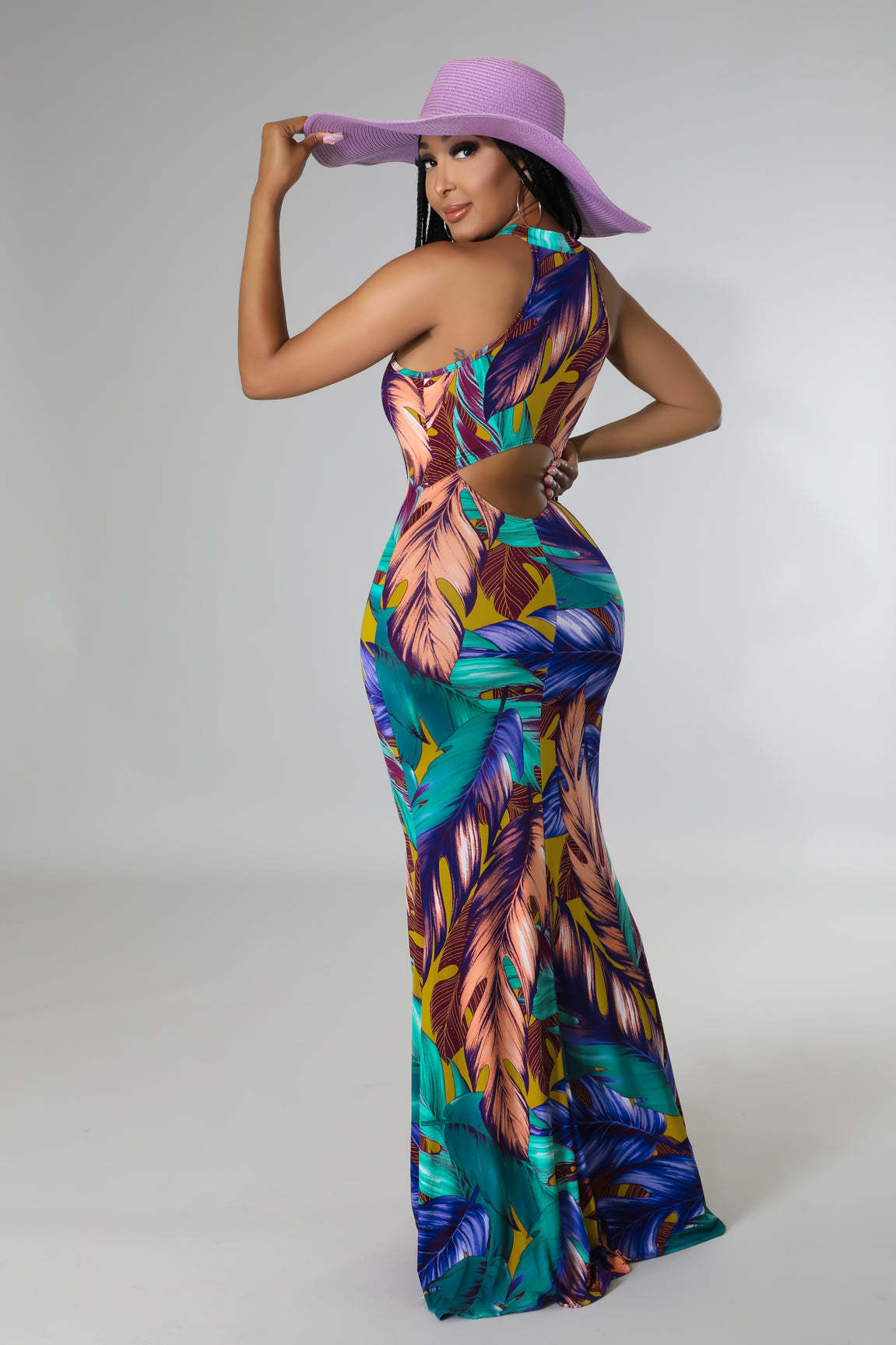 Sexy Sexy Printed Sleeveless Maxi Dress