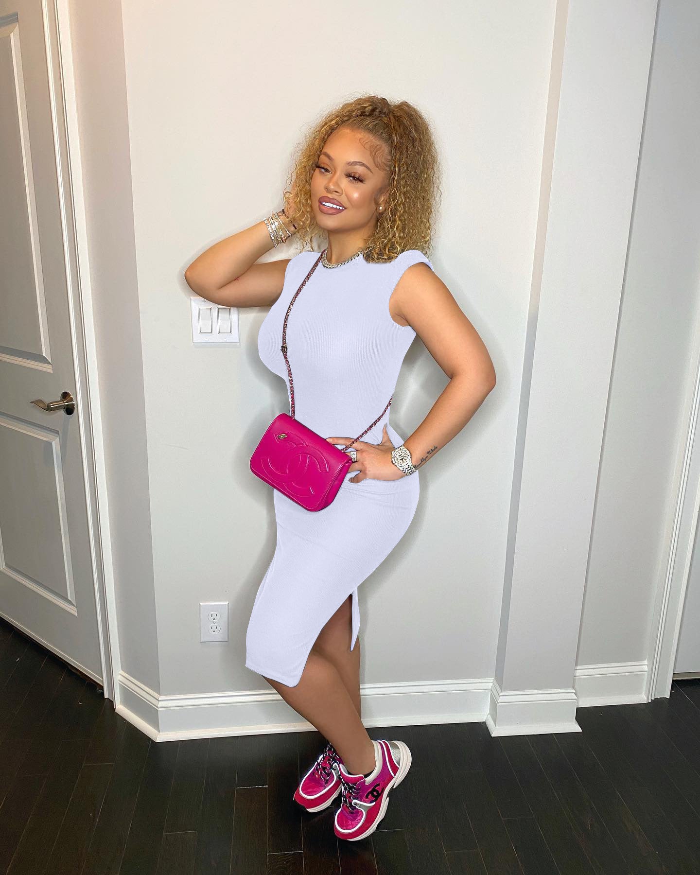 Sexy Casual Sexy Solid Color Sleeveless Midi Dress