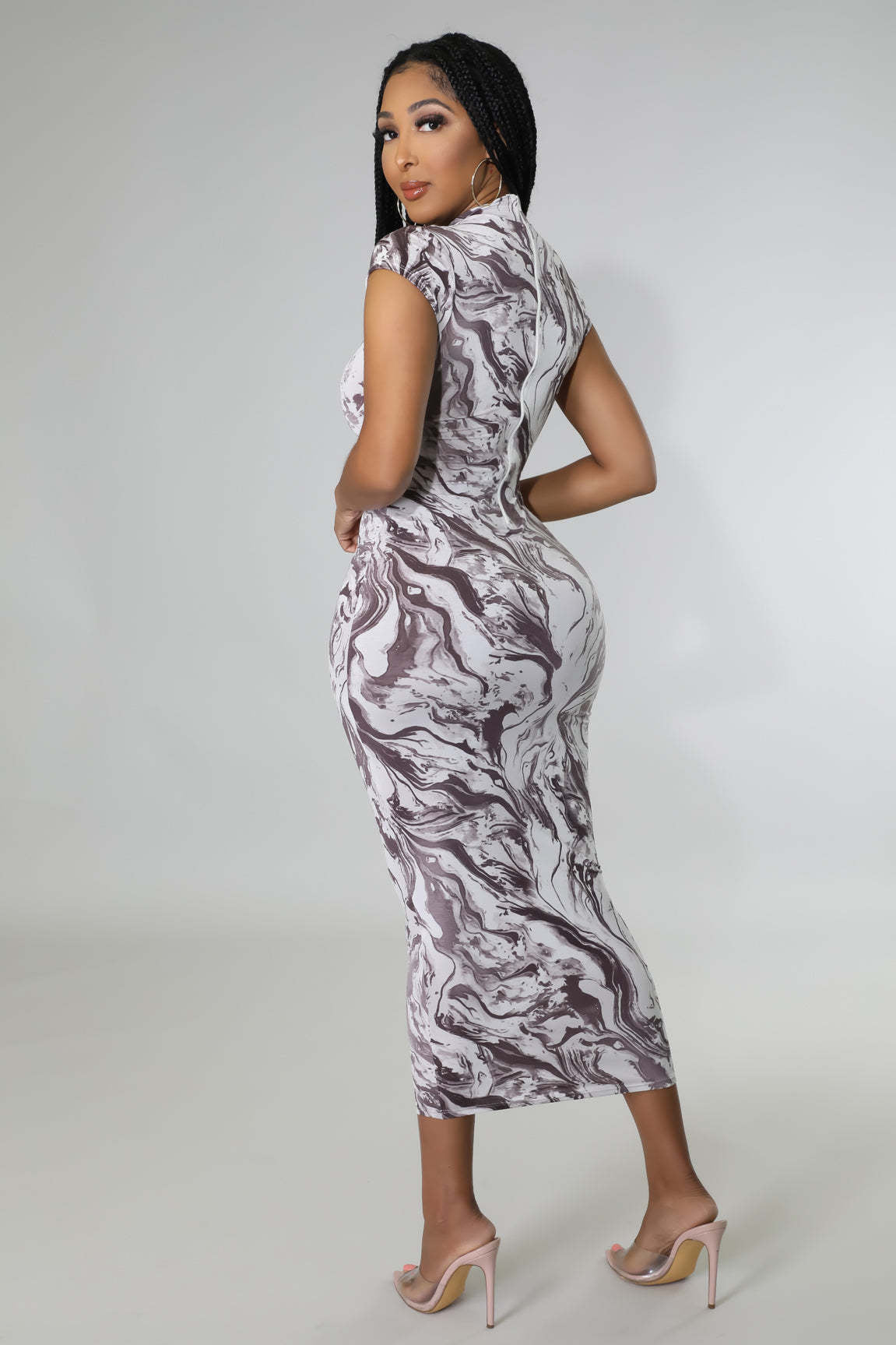 Sexy Casual Printed Short Sleeve Maxi Dress