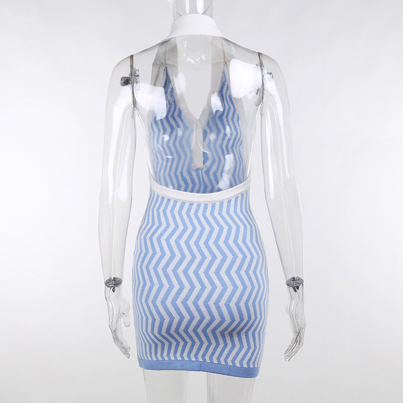 Sexy Sexy Halter Backless Bodycon Mini Dress