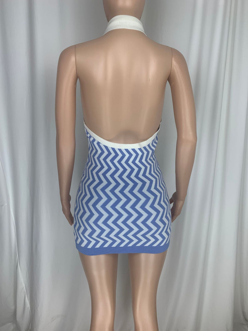 Sexy Sexy Print Halter Sweater Mini Dress