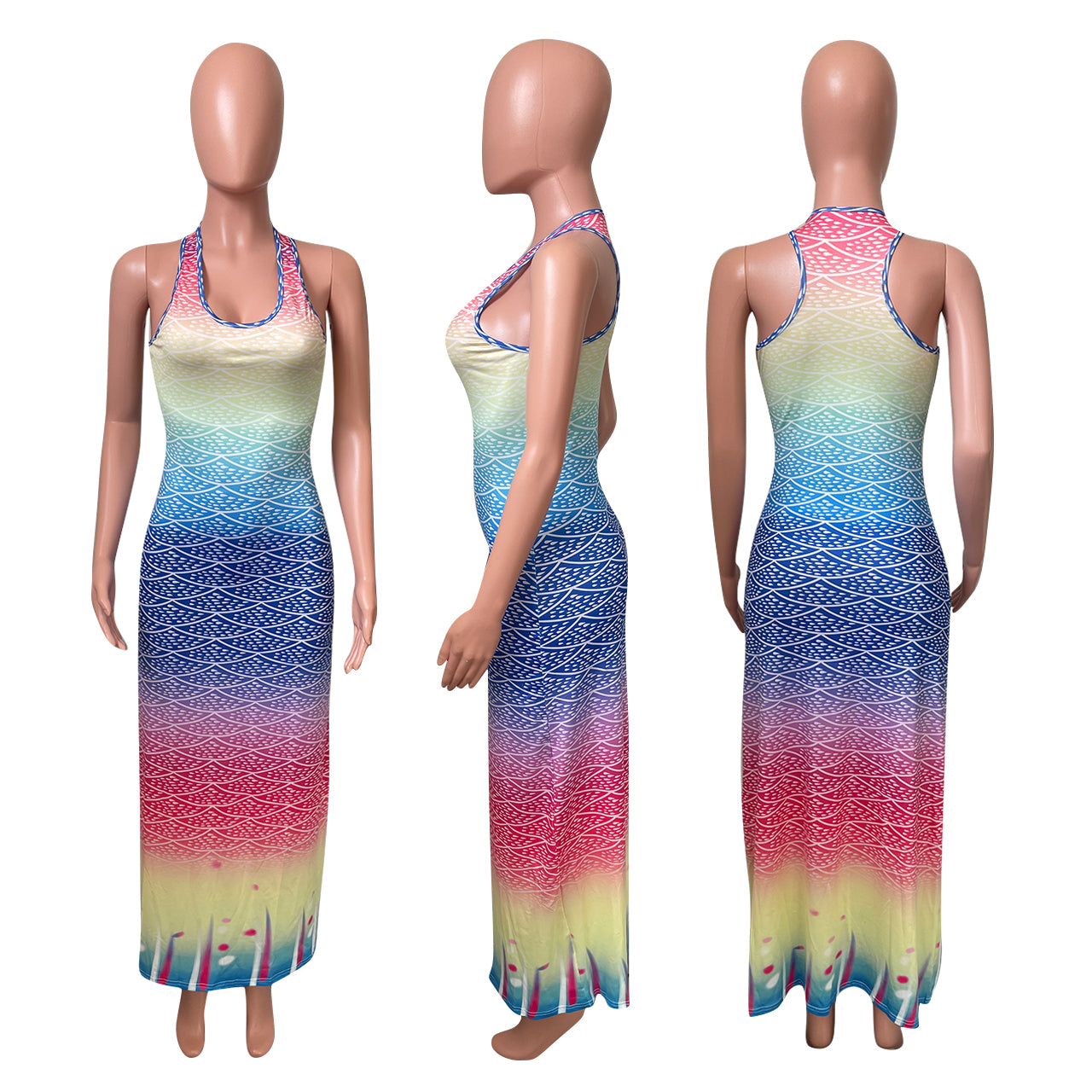 Sexy Casual Printed Sleeveless Maxi Dress