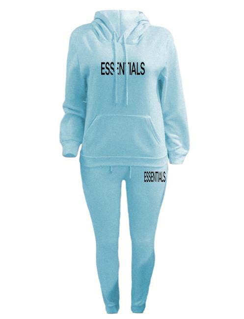 Sexy Padded Thick Hooded Sweatshirt Pants Casual Sports Suit