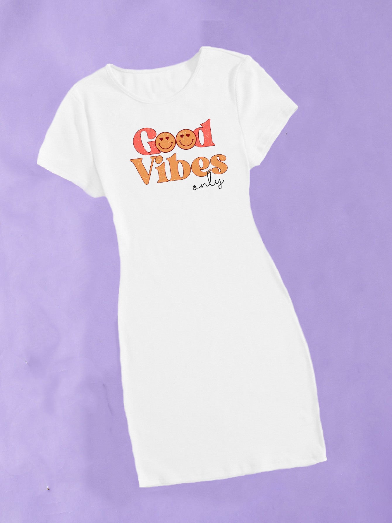 Sexy Casual Printed Short Sleeve O Neck T-Shirt Dress