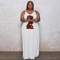 Sexy Plus Size Sexy Printed Sling Maxi Dress
