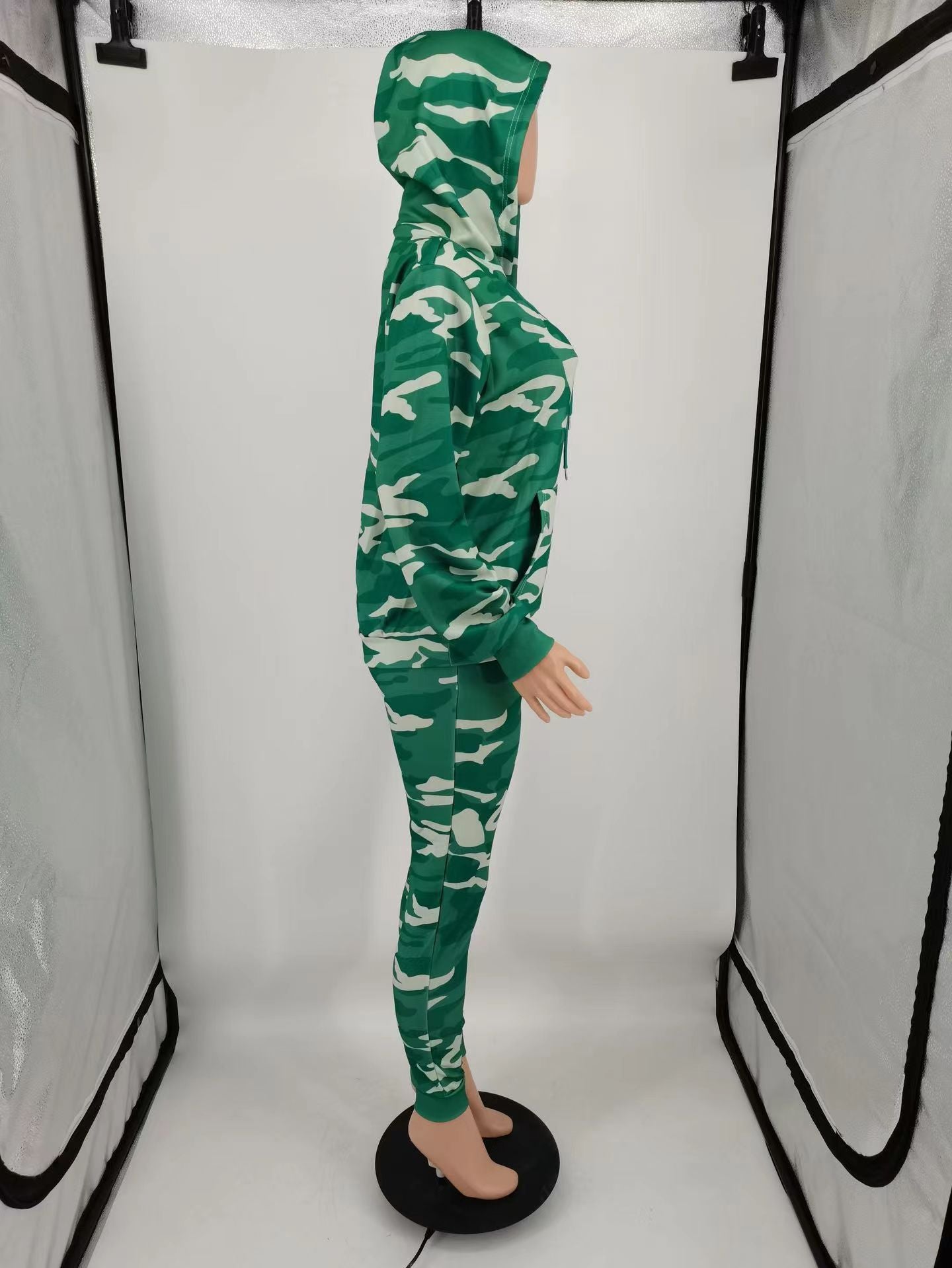 Sexy Long Sleeve Sport Camo Print Two Piece Set