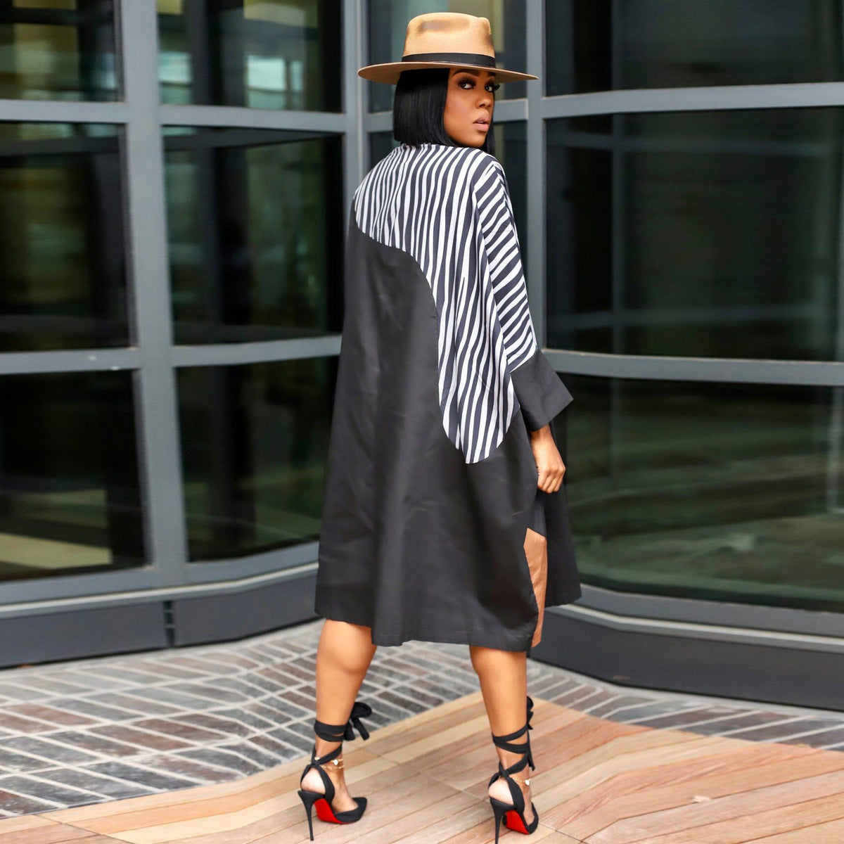Sexy Plus Size Batwing Sleeve Loose Shirt Dress